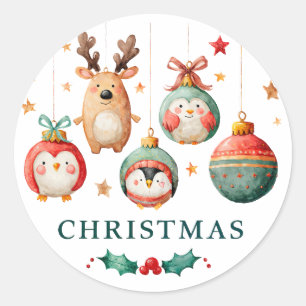 Jingle Joy Ornament Parade Classic Round Sticker