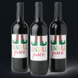 Jingle Juice Christmas Wine Bottle Label<br><div class="desc">Perfect Way to Celebrate the Holidays with Your Family & Friends!</div>