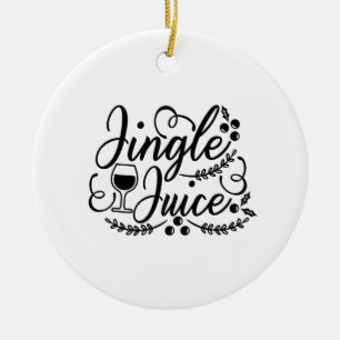 Jingle Juice Funny Christmas Beer Drinking Ceramic Tree Decoration