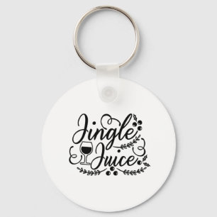 Jingle Juice Funny Christmas Beer Drinking Key Ring