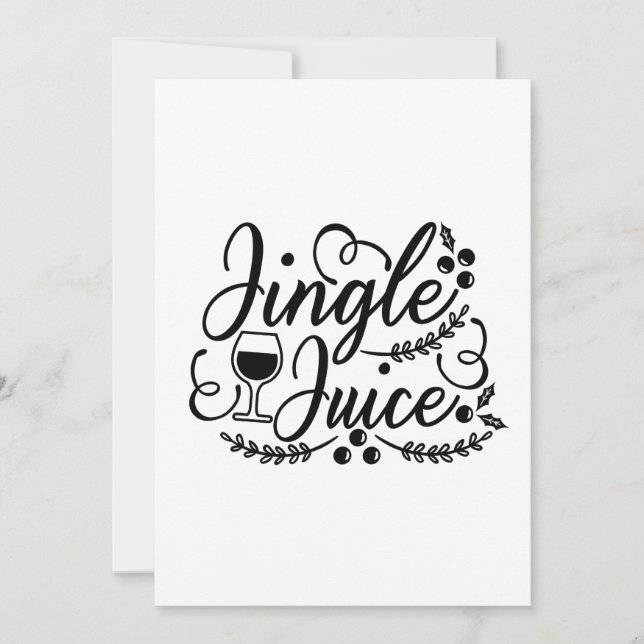 Jingle Juice Funny Christmas Beer Drinking Save The Date (Front)