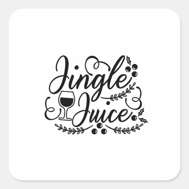 Jingle Juice Funny Christmas Beer Drinking Square Sticker (Front)