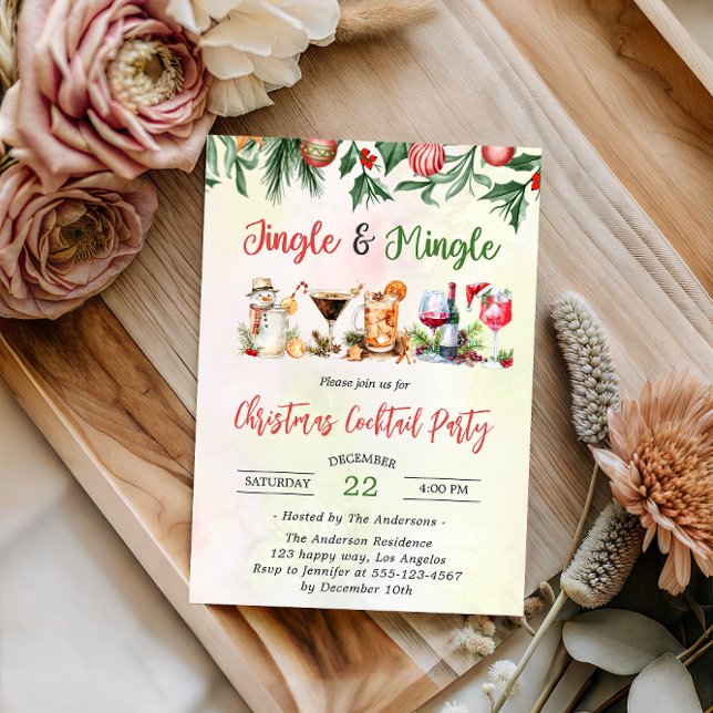 Jingle & Mingle Christmas Cocktail Party           Invitation (Creator Uploaded)