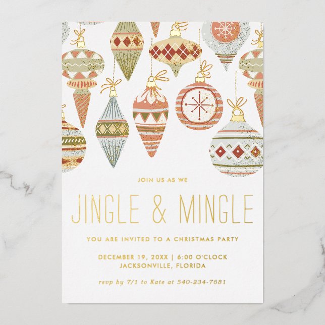 Jingle & Mingle Christmas Party Invitation (Front)