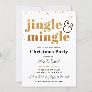 Jingle & Mingle Christmas Party Invitation