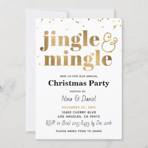 Jingle & Mingle Christmas Party Invitation