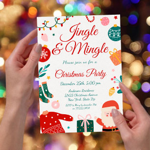 Jingle & Mingle Christmas Party Invitation