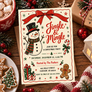 Jingle & Mingle Christmas Party Invitation