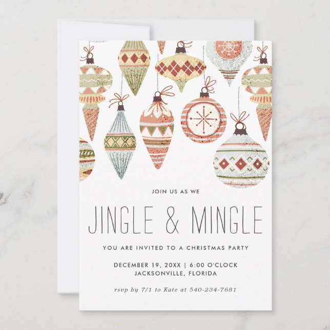 Jingle & Mingle Christmas Party Invitation (Front)