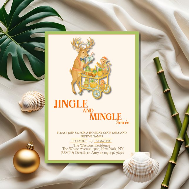 Jingle & Mingle Christmas party Tropical Invitation (Jingle & Mingle Christmas party Tropical Invitation)
