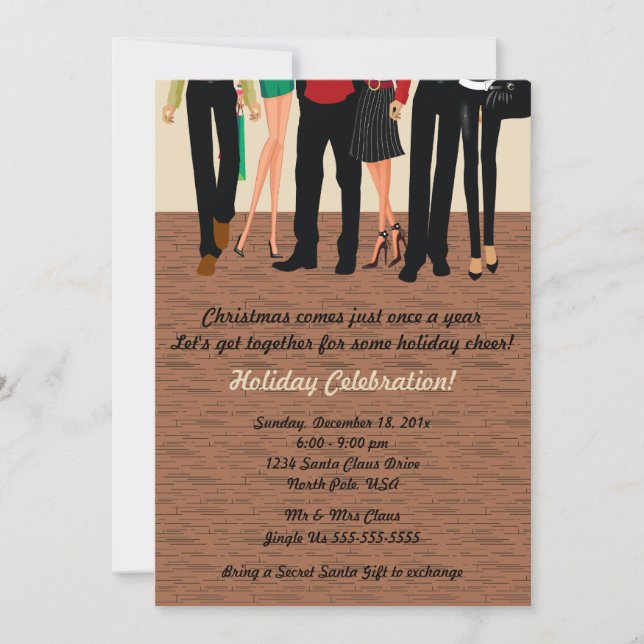 Jingle & Mingle Couples Party Invitation (Front)