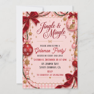 Jingle & Mingle Girlsmas Party Invitation
