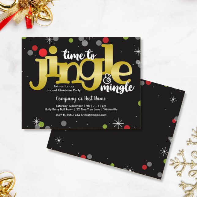Jingle & Mingle Gold Red and Green Christmas Party (Creator Uploaded)