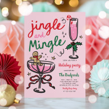 Jingle & Mingle Hand Drawn Christmas Holiday Party