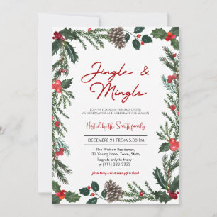 Jingle & Mingle Holiday Christmas Invitation