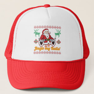 Jingle My Balls Santa Claus Ugly Christmas Sweater Trucker Hat