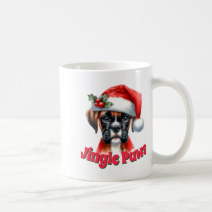 Jingle Paws And Boxer Dog Joy  Coffee Mug