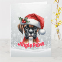 Jingle Paws and Boxer Dog Joy Holiday