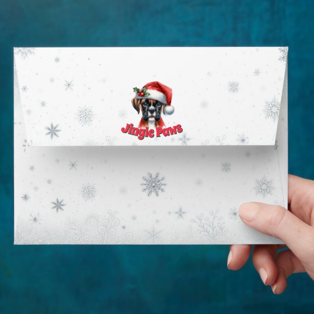 Jingle Paws Boxer Dog  Envelope (Hand)