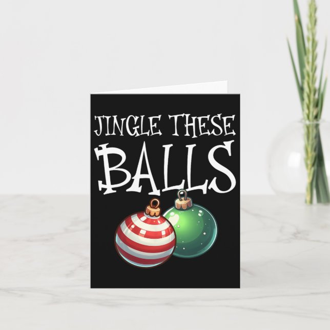 Jingle These Raunchy Men's Christmas  Card (Front)