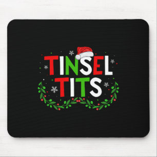 Jingle Tinsel Matching Chestnuts Christmas Couple  Mouse Pad