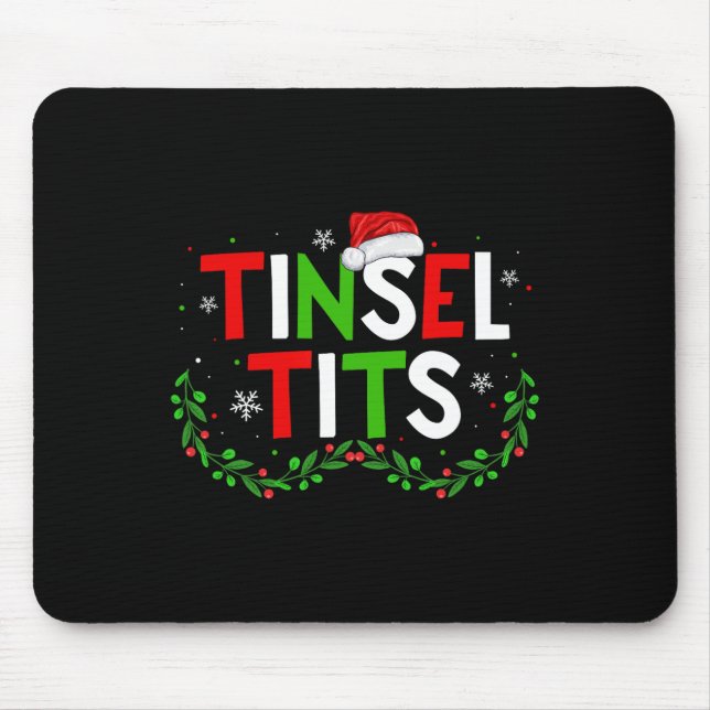 Jingle Tinsel Matching Chestnuts Christmas Couple  Mouse Pad (Front)