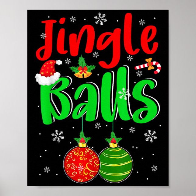 Jingle Xmas Funny Joke Costume Men Adult Couple  Poster (Front)