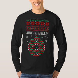 Jingle Xmas Ugly Belly Having Baby Coming Mum Dad T-Shirt