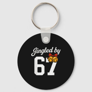Jingled By 67 Meme, Funny Boys Christmas  Key Ring