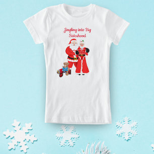 Jingling Into Big Sisterhood- Little Brother Santa T-Shirt