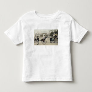 'Jinrikisha' in front of a temple, c.1880 (hand co Toddler T-Shirt