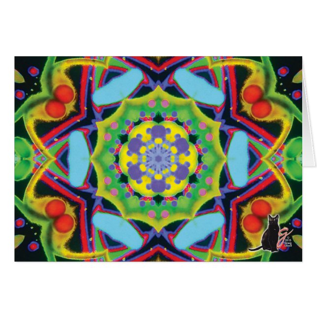 Jinx Kaleidoscope Greeting Card (Front Horizontal)