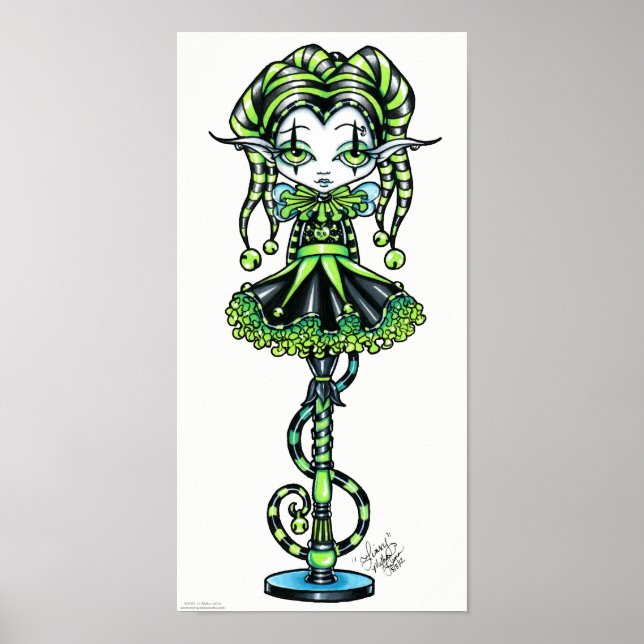Jinxy Pixie Stick Green Jester Fairy Poster (Front)