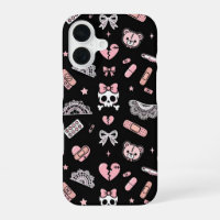Jirai Kei iPhone Case Black Pink Yami Kawaii