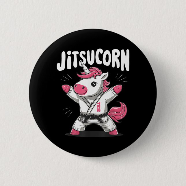Jitsucorn 6 Cm Round Badge (Front)