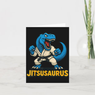 Jitsusaurus Funny Dinosaur Brazilian Jiu Jitsu Card
