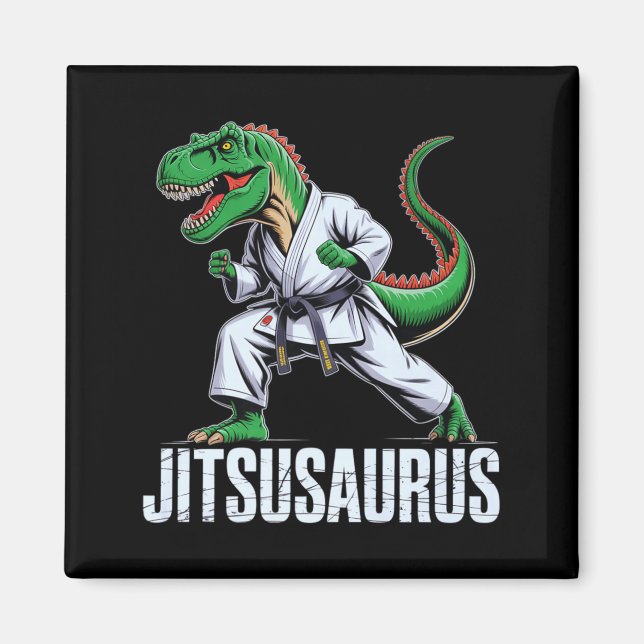 Jitsusaurus Funny Jiu Jitsu T-Rex BJJ MMA Trex Magnet (Front)
