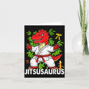 Jitsusaurus Funny Jiu Jitsu Trex MMA Brazilian Card
