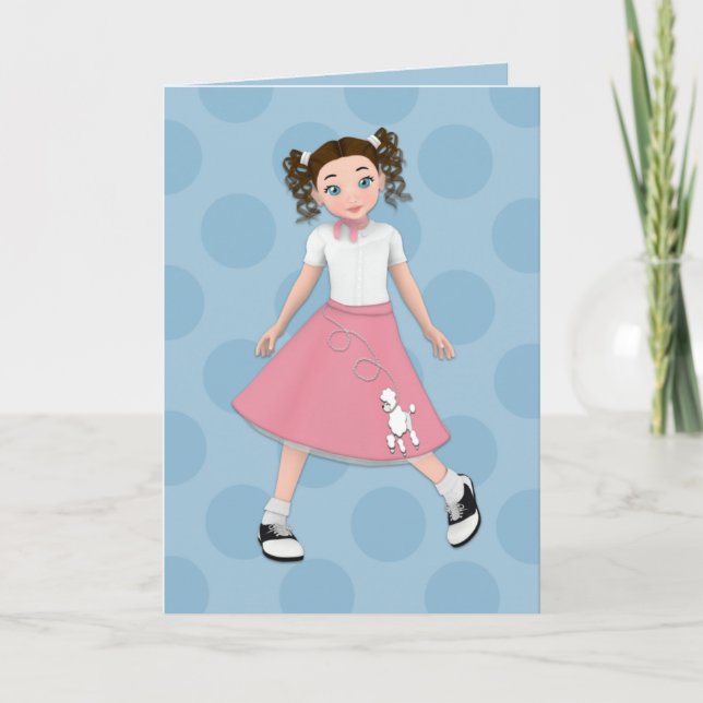Jitter Bug Retro Birthday Card (Front)