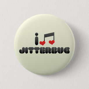 Jitterbug fan 6 cm round badge
