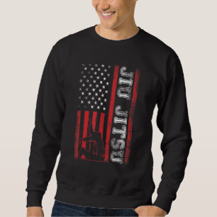 Jiu Jitsu American Flag Brazillian Ju Jitsu Vintag Sweatshirt