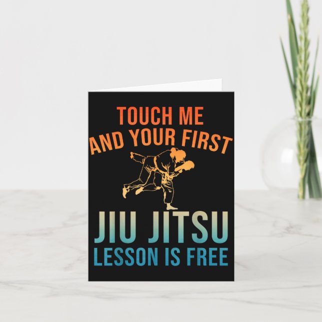 Jiu Jitsu Art For Men Women Brazilian Jujitsu Bjj  Card (Front)