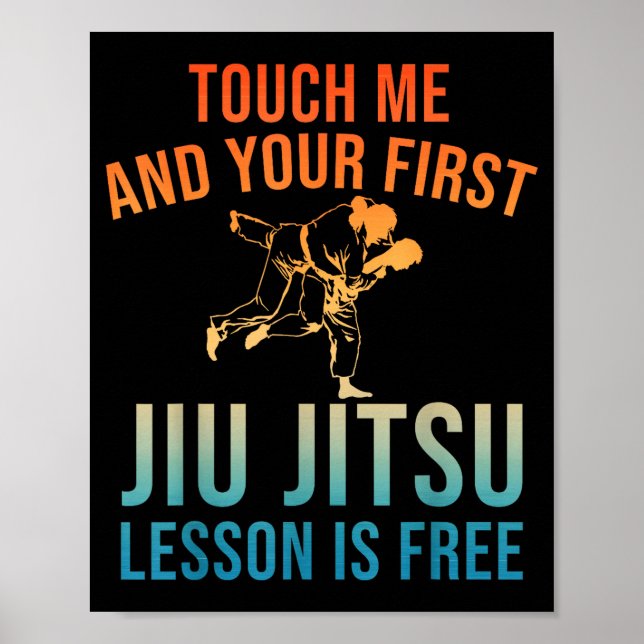 Jiu Jitsu Art For Men Women Brazilian Jujitsu Bjj  Poster (Front)