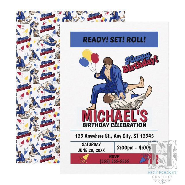 Jiu Jitsu Birthday Party Invitation (Creator Uploaded)