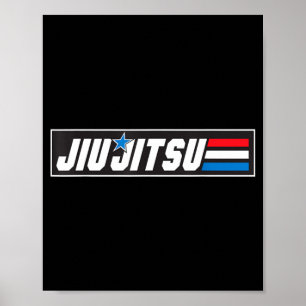 Jiu Jitsu BJJ Martial Arts Warrior Fighter Graphic Poster