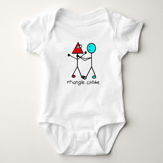 jiu jitsu bjj triangle choke baby bodysuit (Front)