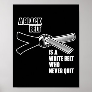 Jiu Jitsu Black Belt Mma Karate Brazilian Bjj Trai Poster