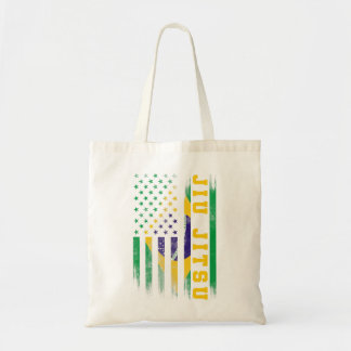 Jiu Jitsu Brazilian Bjj Brazil United States Flag. Tote Bag