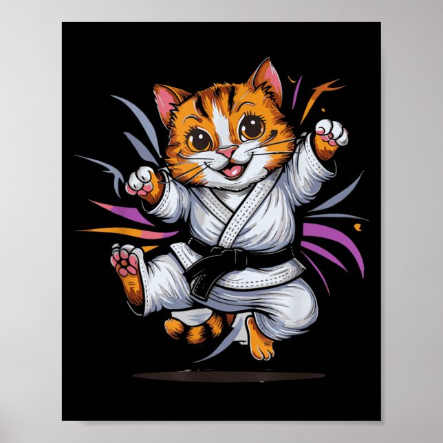 Jiu Jitsu Cat Poster (Front)
