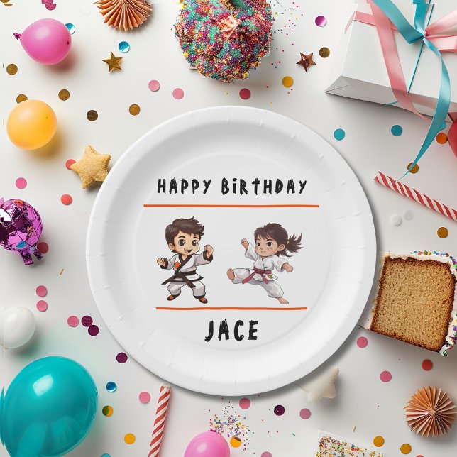 Jiu Jitsu Champ Birthday Party  Paper Plate (Creator Uploaded)